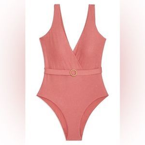 Onia Michelle Belted One Piece Swimsuit Size Small